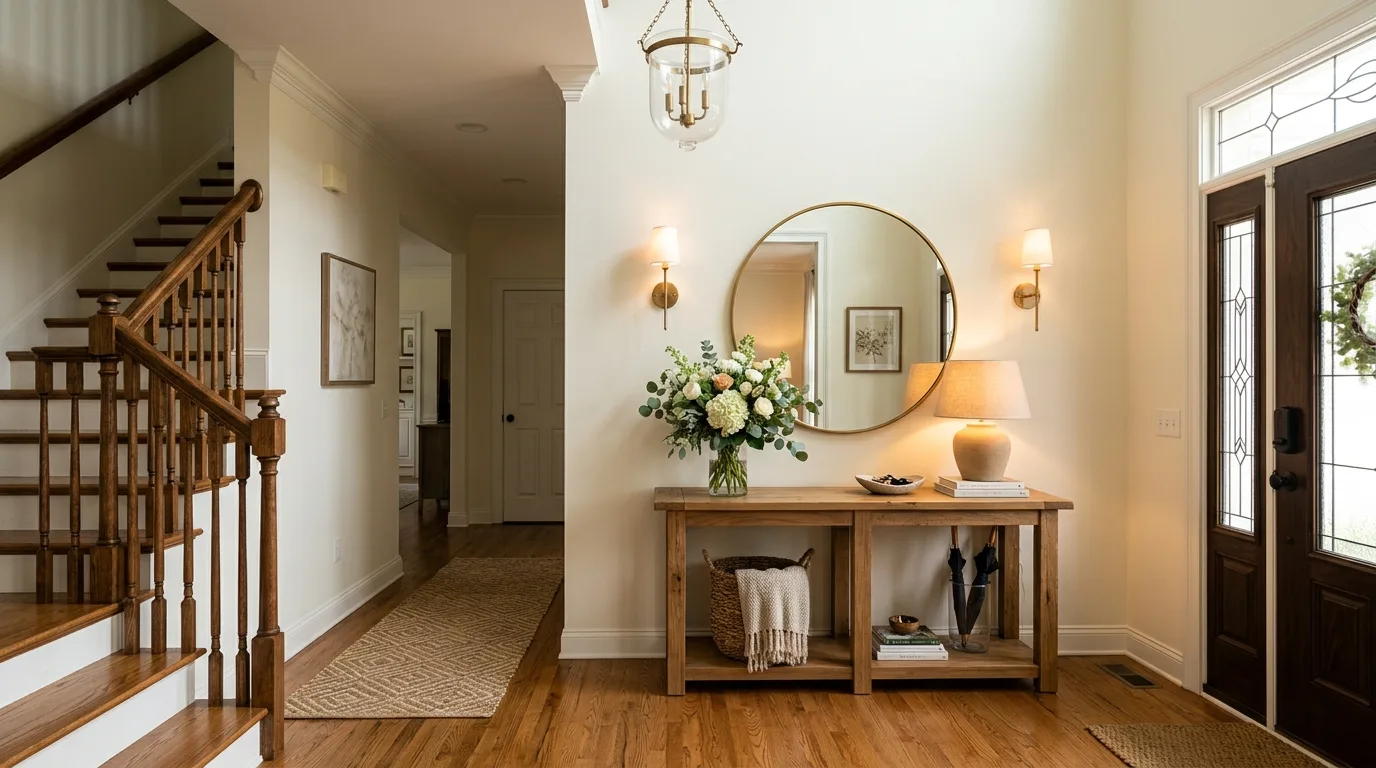 Inviting entryway designed for a beautiful and welcoming first impression.